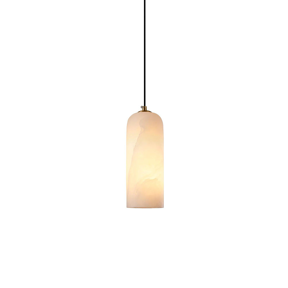 Natural alabaster pendant light
