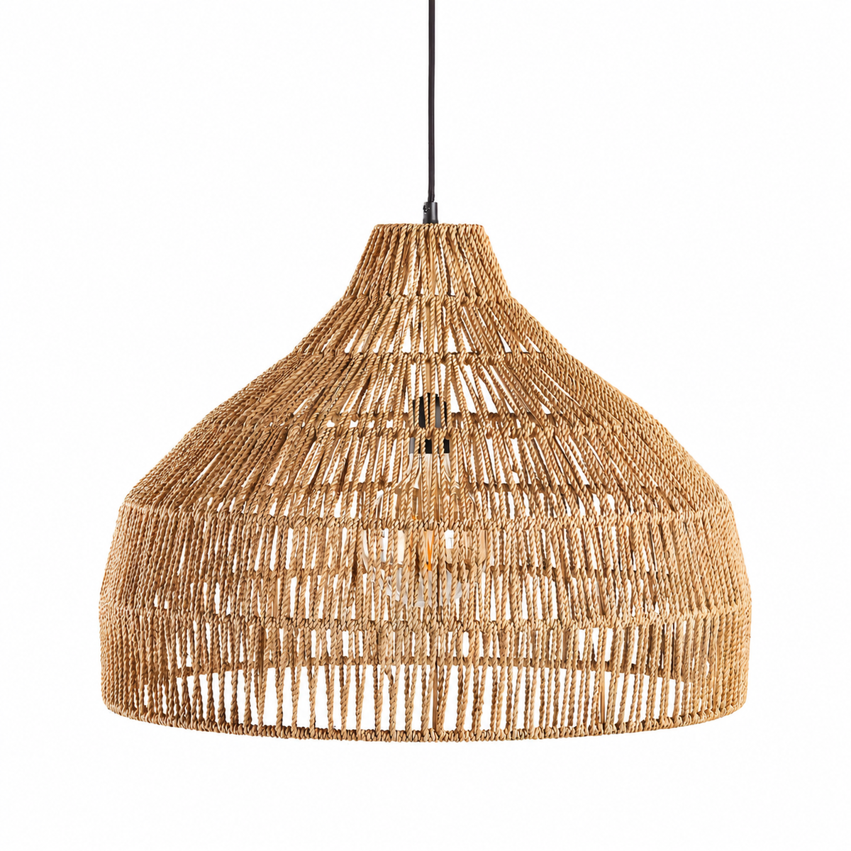 Boho rattan pendant light