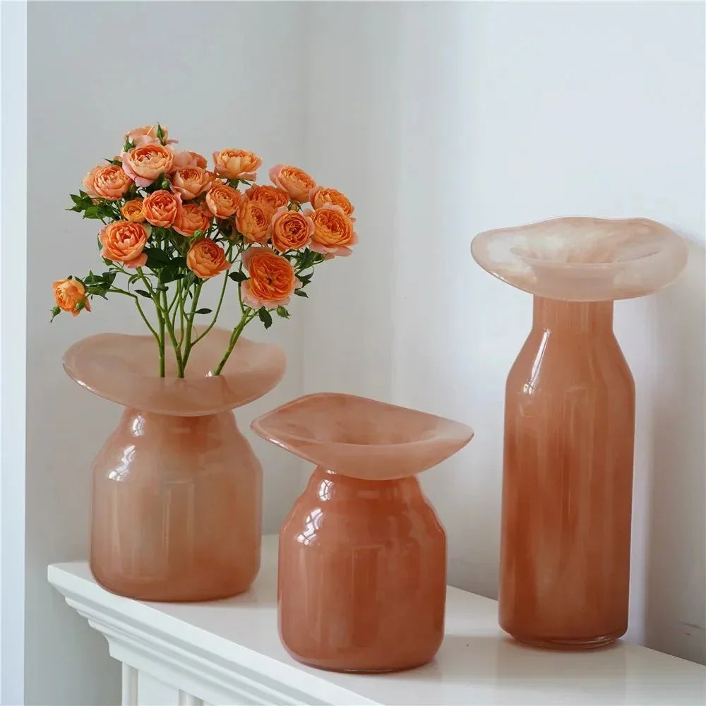 Hand-formed glass vase as a housewarming gift