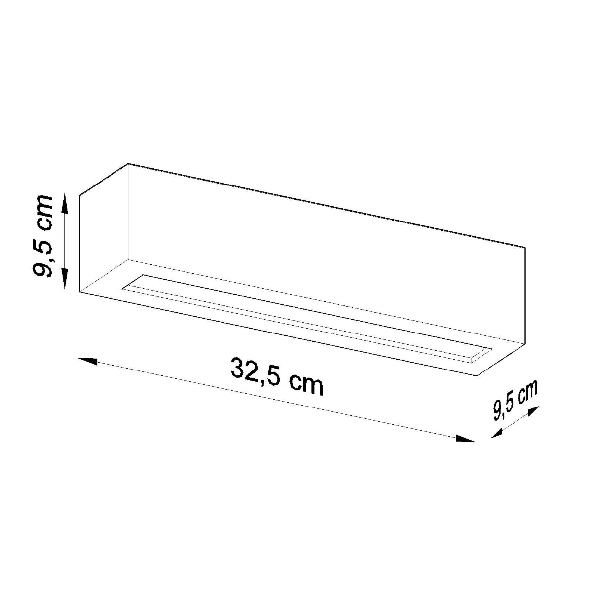 Ceramic Up-Down Wall Light with Rectangular Shade – view 11 | BROKLEN
