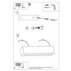 Ceramic Up-Down Wall Light with Rectangular Shade – view 12 | BROKLEN