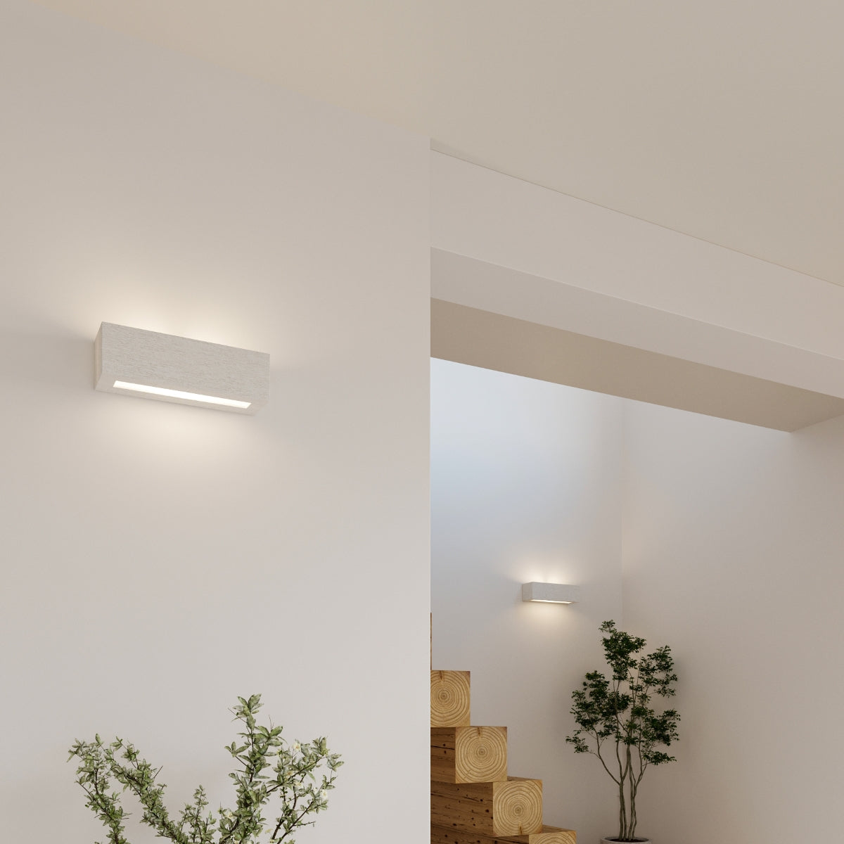 Ceramic Up-Down Wall Light with Rectangular Shade – view 3 | BROKLEN