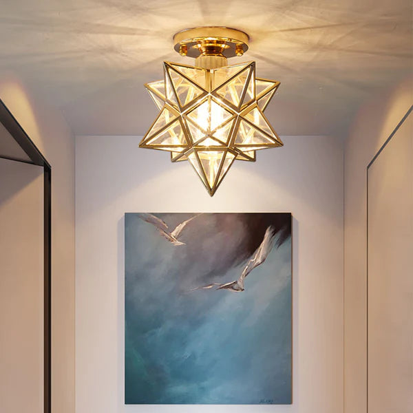 Geometric Star Ceiling Light – E27 – view 3 | BROKLEN