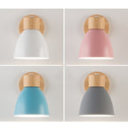Wooden Cone Wall Light with Metal Shade – view 4 | BROKLEN