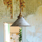 Vintage Industrial Cone Pendant Light – view 3 | BROKLEN