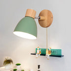 Wooden Cone Wall Light with Metal Shade – view 5 | BROKLEN