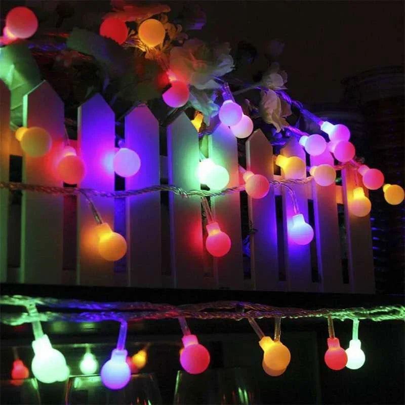 Solar LED Outdoor String Lights – view 2 | BROKLEN