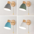 Wooden Cone Wall Light with Metal Shade – view 7 | BROKLEN