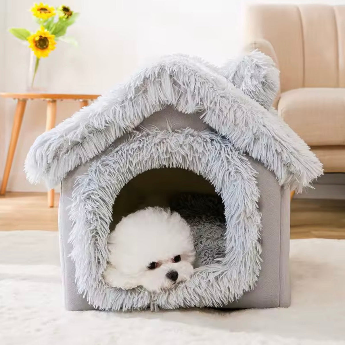 Pet Bed for Dogs & Cats – Soft Fleece Cover & Non-Slip Base | BROKLEN - view 7