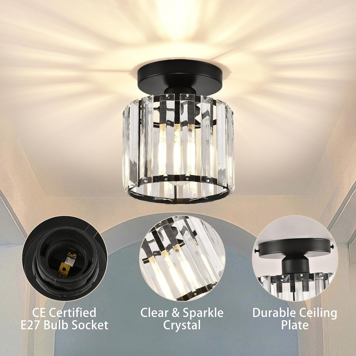 Crystal Ceiling Spotlight – E27 – view 18 | BROKLEN