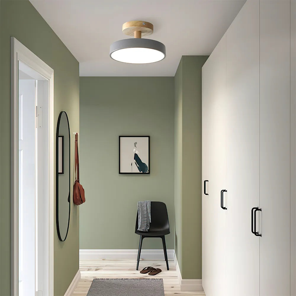 Scandinavian Wood & Metal LED Ceiling Light – view 9 | BROKLEN