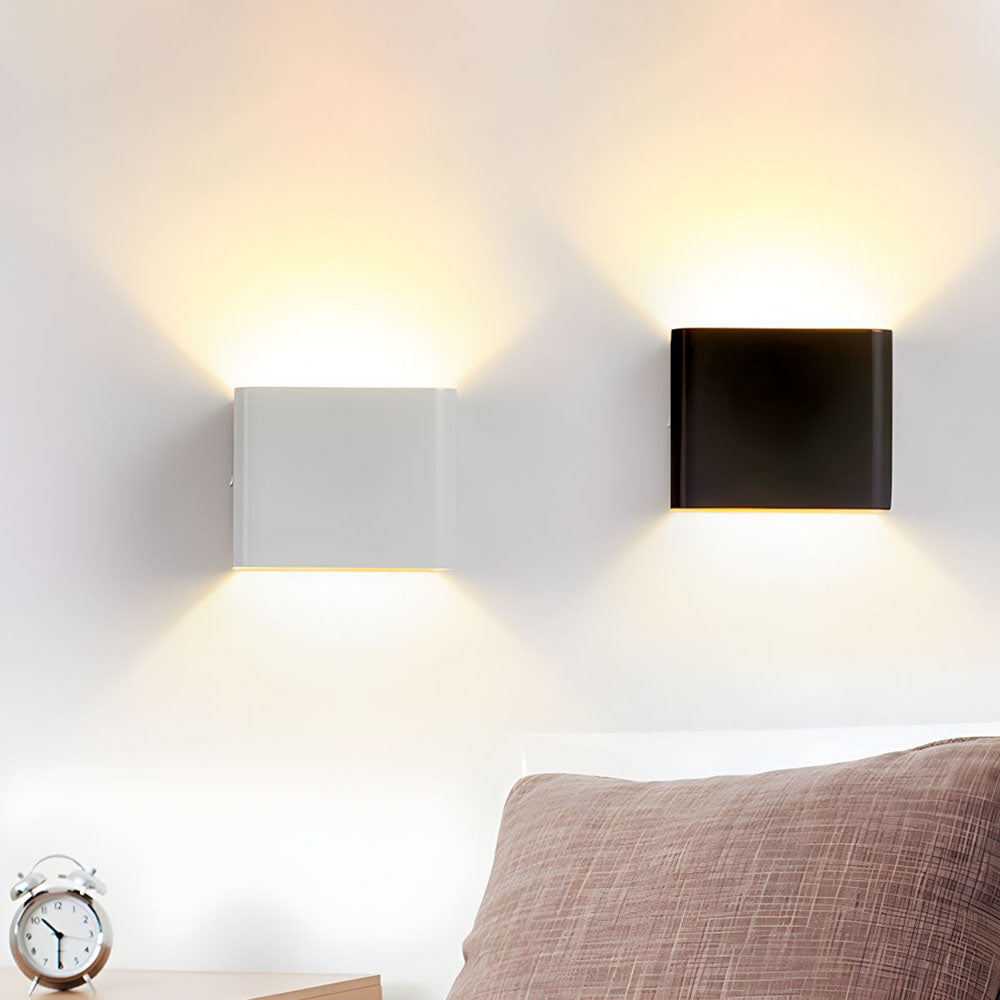 Modern Cube Up & Down LED Wall Light – view 2 | BROKLEN
