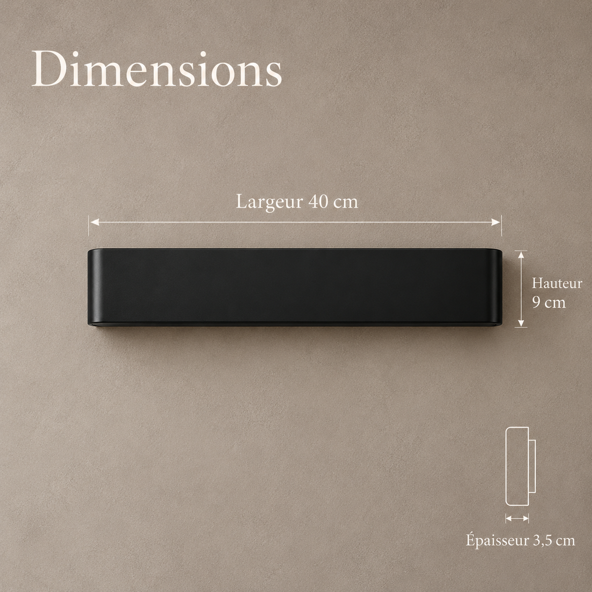 LED Bar Wall Light 40 cm, Up and Down Light – view 7 | BROKLEN