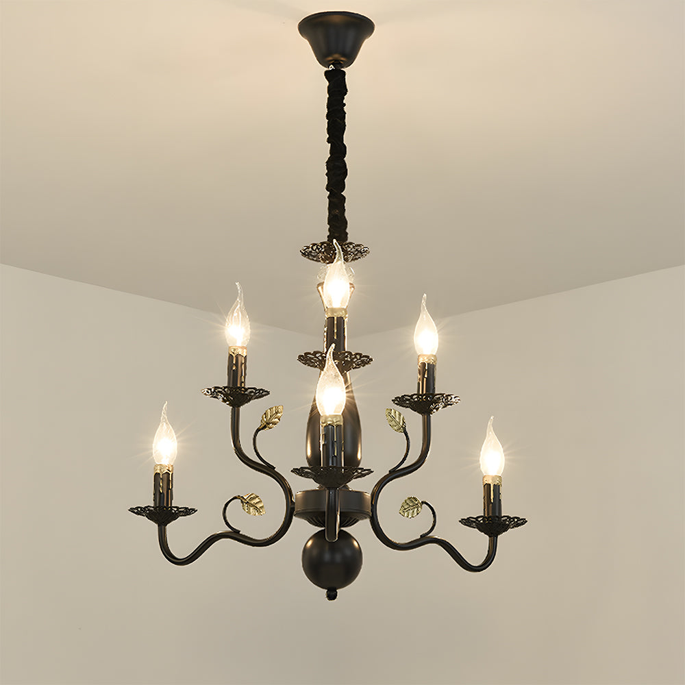 Flemish-Style Curved Arm Chandelier – view 2 | BROKLEN