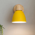 Wooden Cone Wall Light with Metal Shade – view 8 | BROKLEN