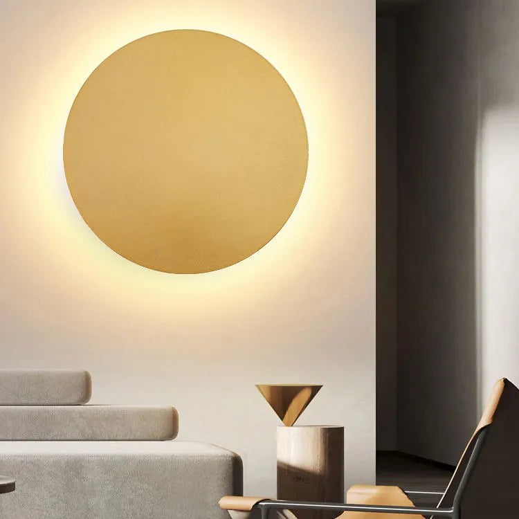 Minimalist Round Halo LED Wall Sconce – view 8 | BROKLEN