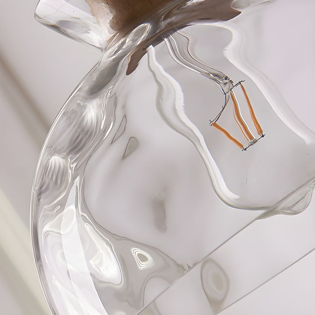 Glass Pendant Light with Wood Accent – view 9 | BROKLEN