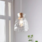 Glass Pendant Light with Wood Accent – view 7 | BROKLEN