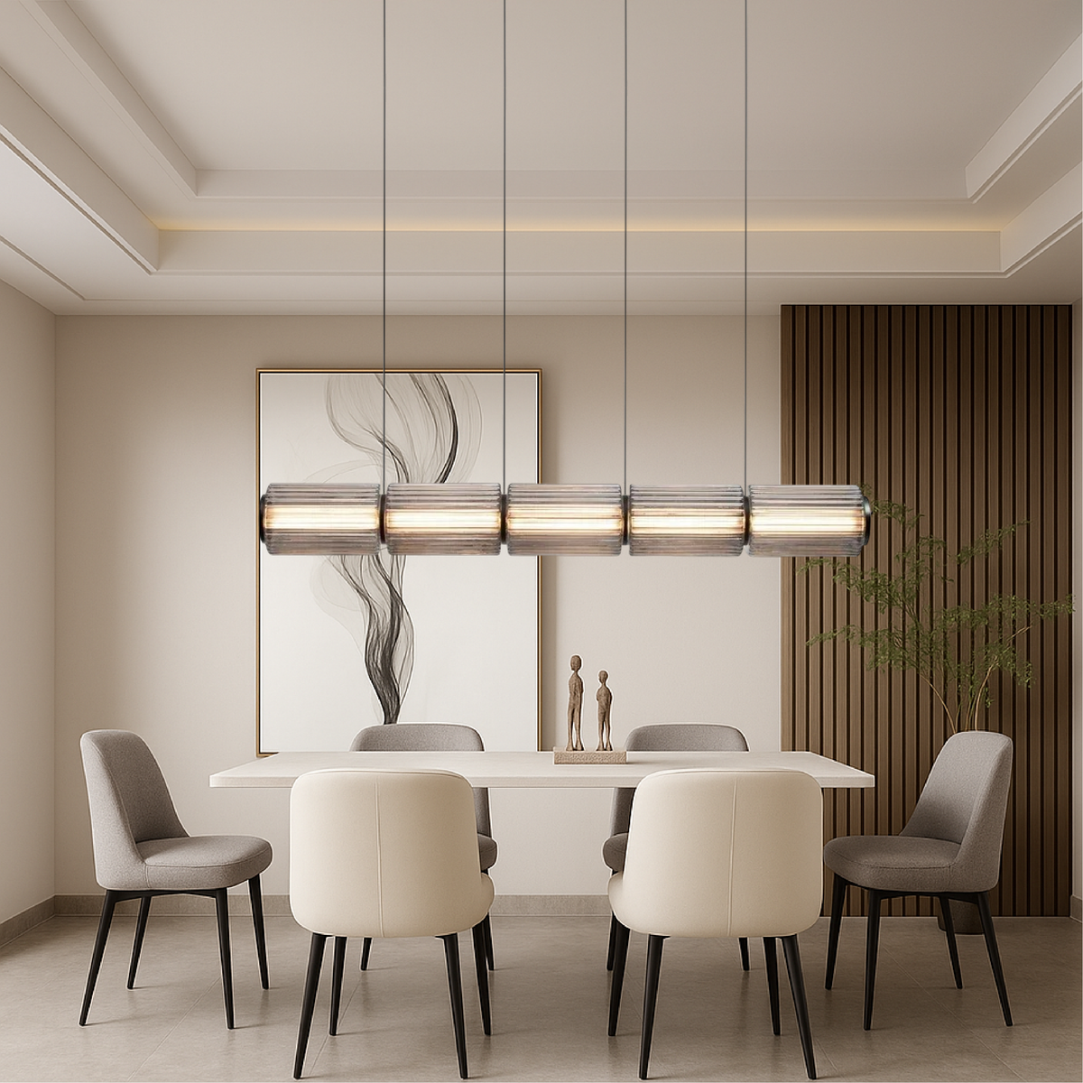 Linear Cylinder Glass Pendant – view 4 | BROKLEN