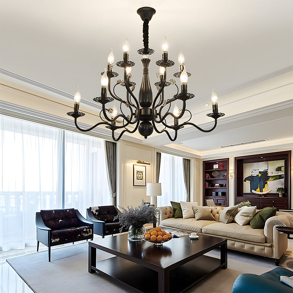 Flemish-Style Curved Arm Chandelier – view 3 | BROKLEN