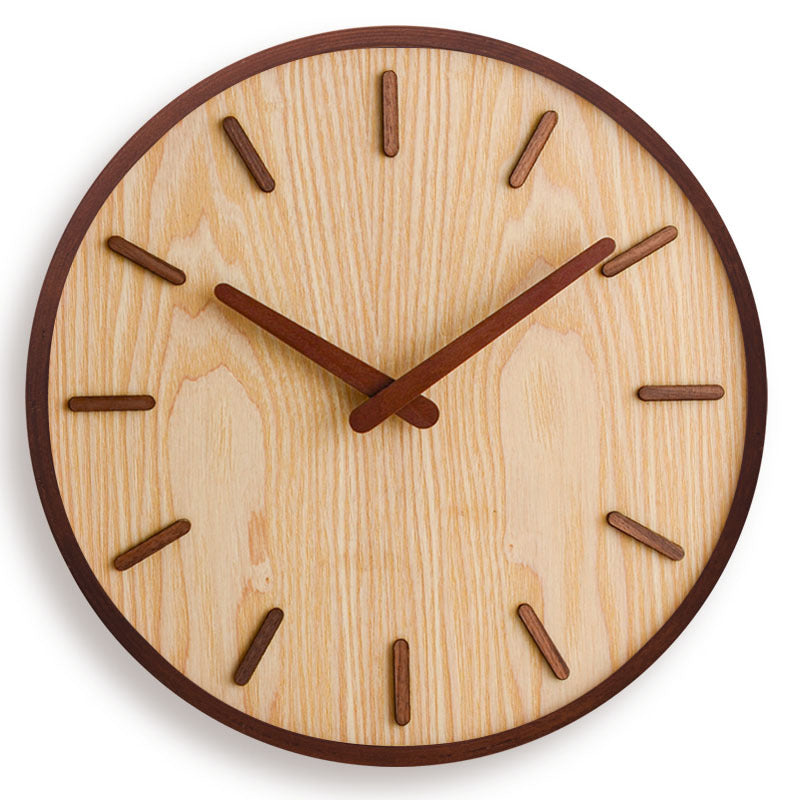 Walnut Wood Minimalist Silent Wall Clock – view 7 | BROKLEN