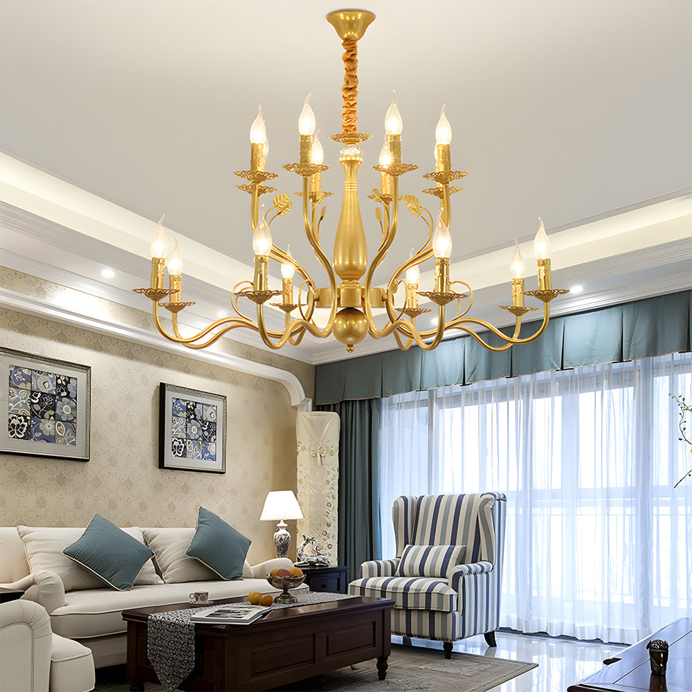 Flemish-Style Curved Arm Chandelier – view 14 | BROKLEN