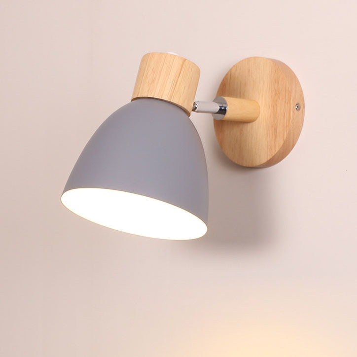 Wooden Cone Wall Light with Metal Shade – view 14 | BROKLEN