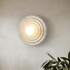 Wabi-Sabi Round Resin Wall Light – view 3 | BROKLEN