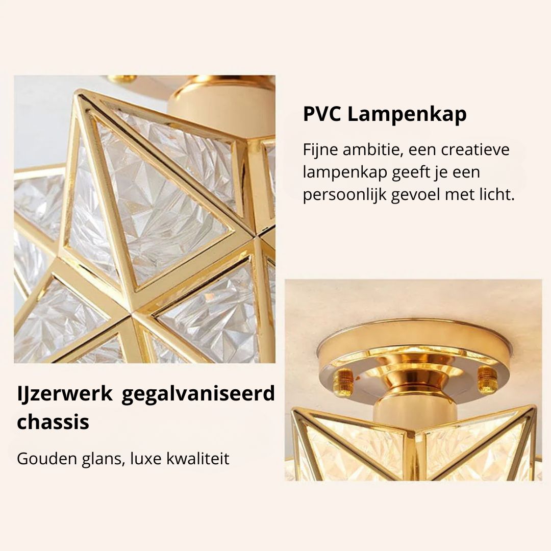 Geometric Star Ceiling Light – E27 – view 7 | BROKLEN