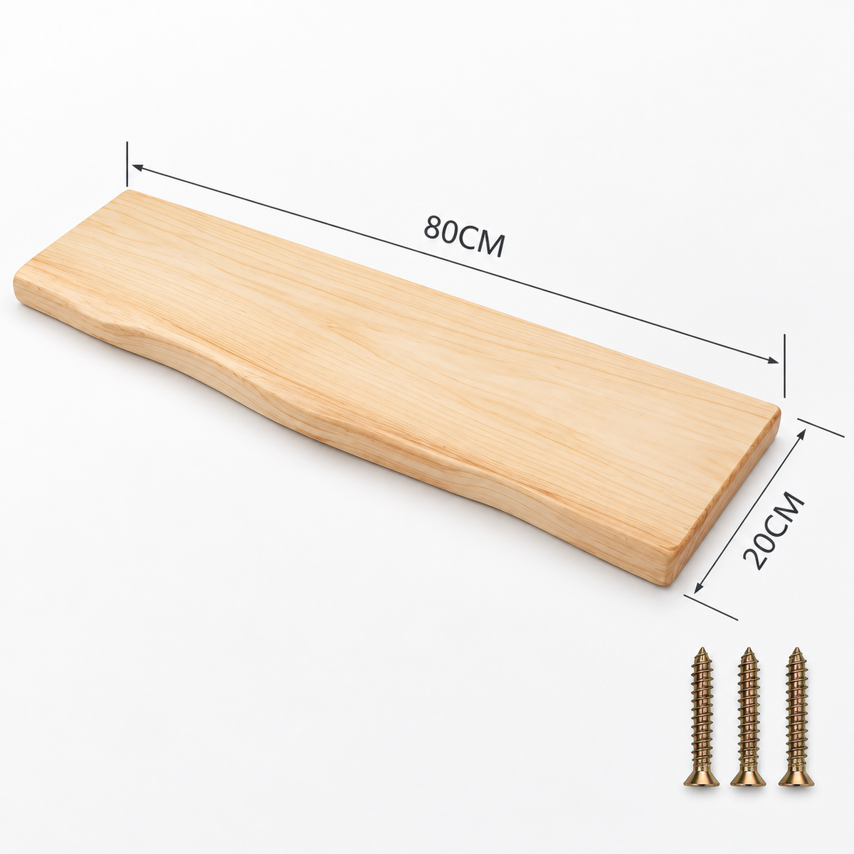 Live-Edge Acacia Wood Wall Shelf – view 19 | BROKLEN