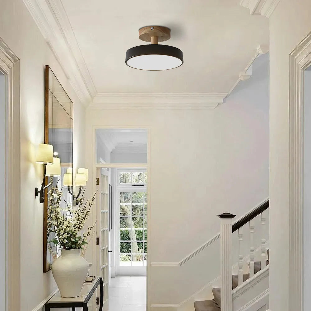 Scandinavian Wood & Metal LED Ceiling Light – view 13 | BROKLEN