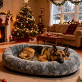 Large Dog Bed – Plush Faux Fur with Storage Pocket & Blanket Set | BROKLEN - view 2