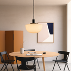 Contemporary Curved Resin Pendant Light – view 7 | BROKLEN