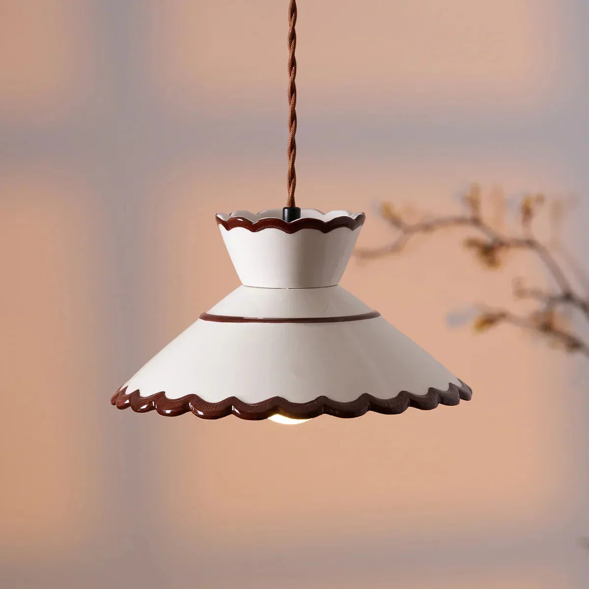 Vintage Ceramic Pendant Light – view 4 | BROKLEN