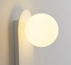 Minimalist Nordic Globe Wall Sconce with Oval Backplate – view 9 | BROKLEN