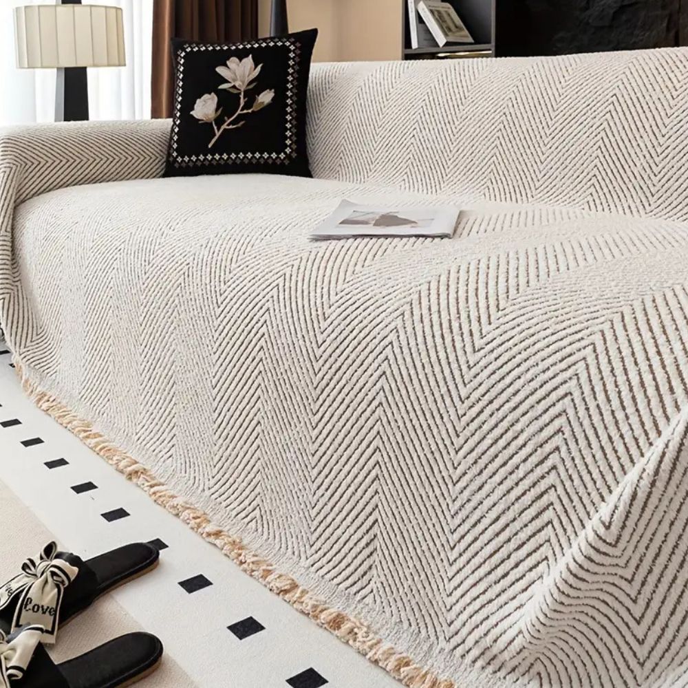 Herringbone Sofa Slipcover – view 2 | BROKLEN