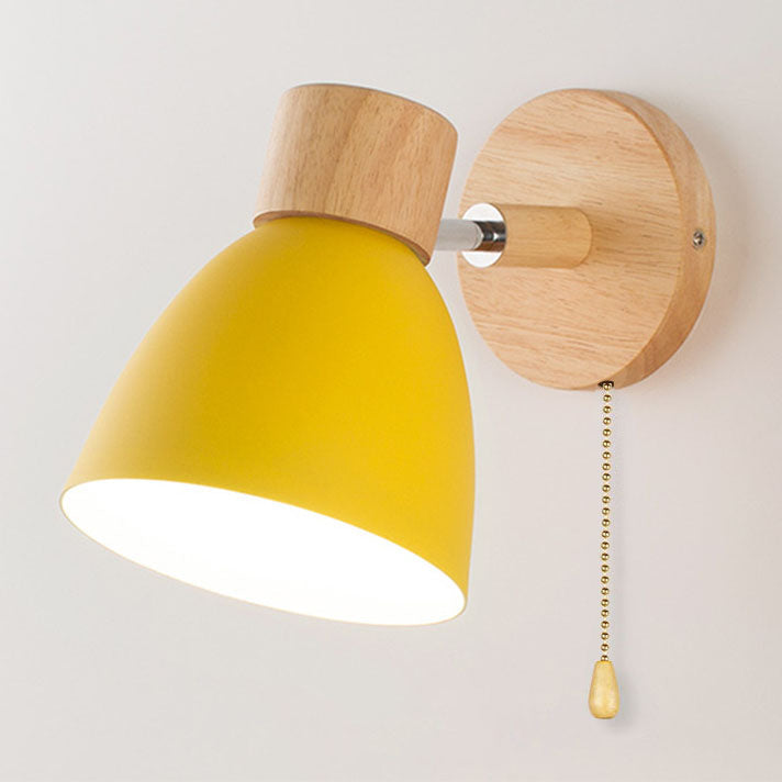 Wooden Cone Wall Light with Metal Shade – view 24 | BROKLEN