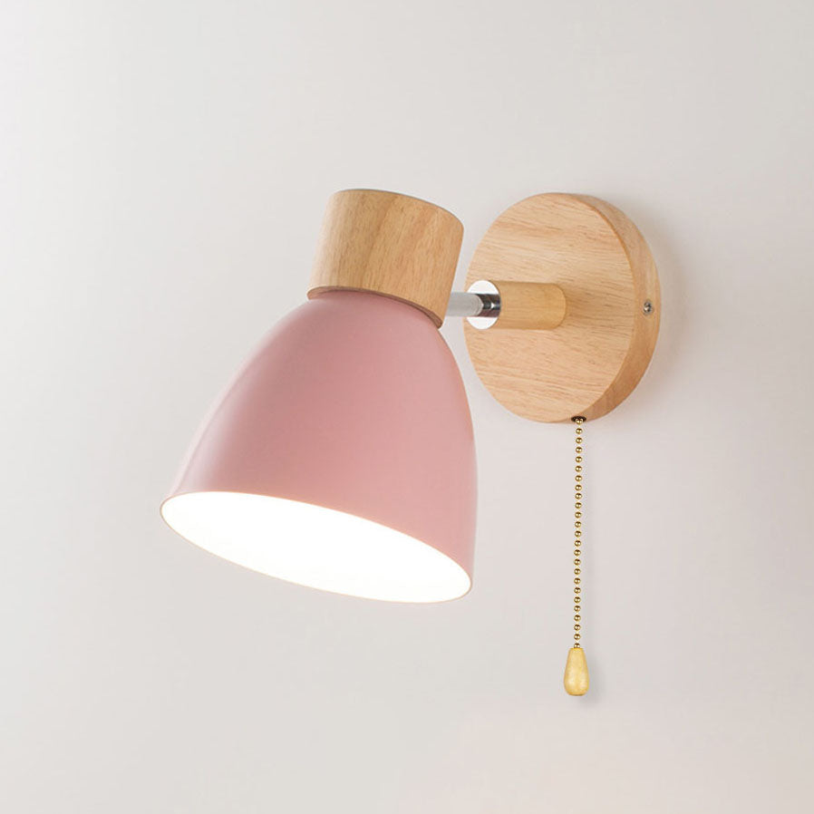 Wooden Cone Wall Light with Metal Shade – view 22 | BROKLEN