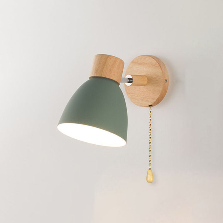 Wooden Cone Wall Light with Metal Shade – view 30 | BROKLEN