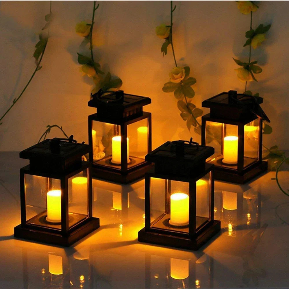 Solar LED Flickering Candle Lantern – view 2 | BROKLEN