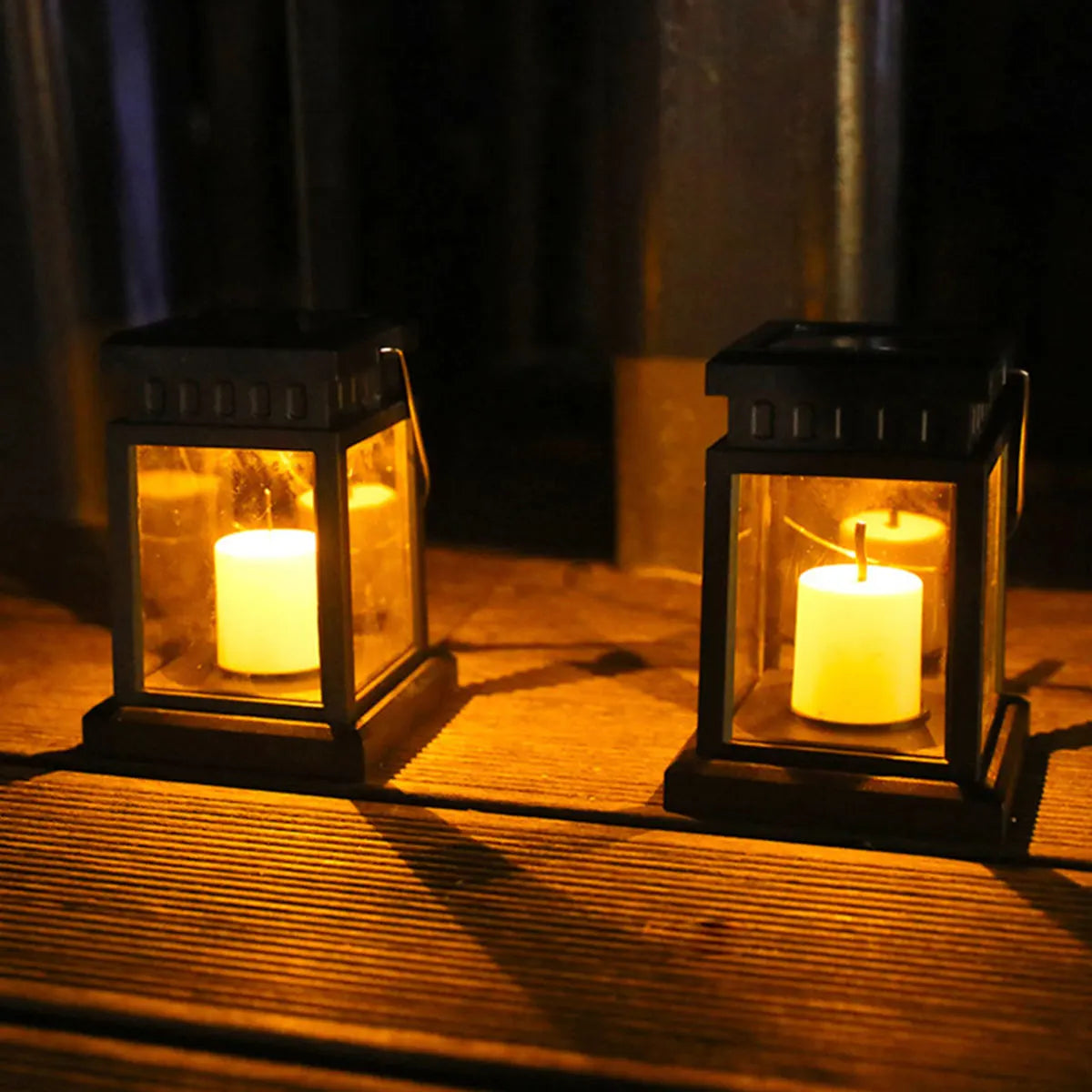 Solar LED Flickering Candle Lantern – view 5 | BROKLEN