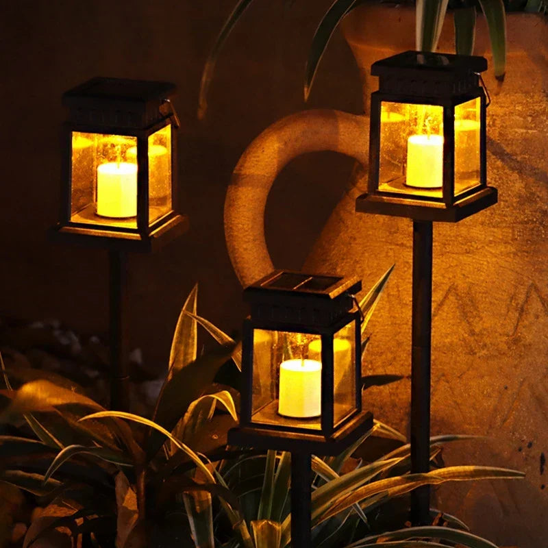Solar LED Flickering Candle Lantern – view 3 | BROKLEN