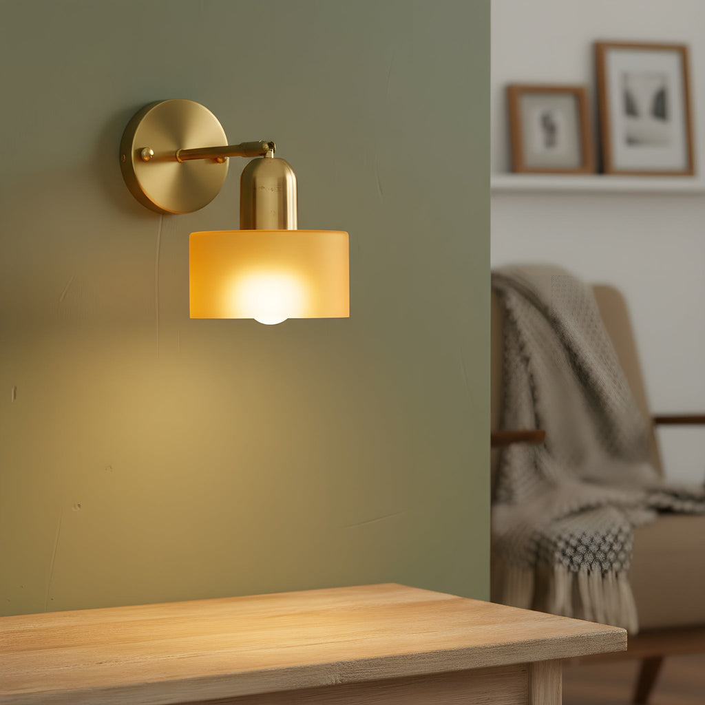 Bauhaus Colored Glass Wall Lamp – view 3 | BROKLEN