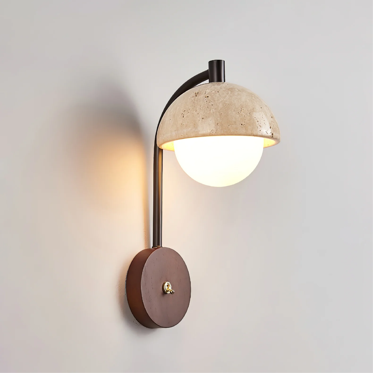 Travertine Half-Dome Wall Lamp – view 5 | BROKLEN
