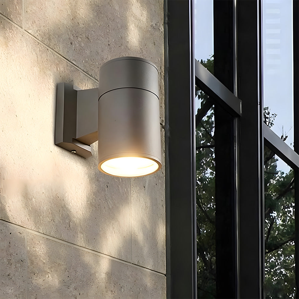 Cylinder LED Outdoor Wall Light – view 2 | BROKLEN