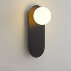 Minimalist Nordic Globe Wall Sconce with Oval Backplate – view 10 | BROKLEN