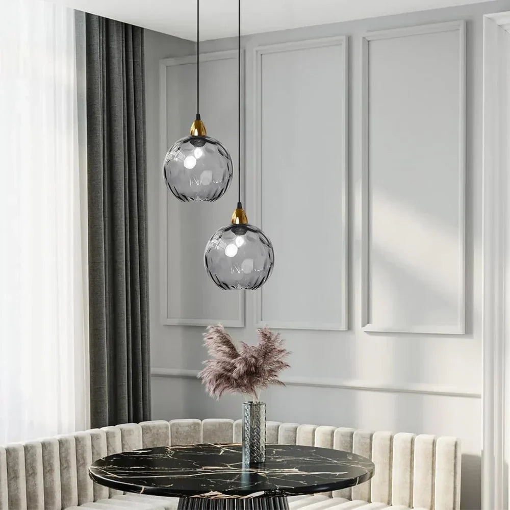 Modern Glass Globe LED Pendant Light – Nordic – view 4 | BROKLEN