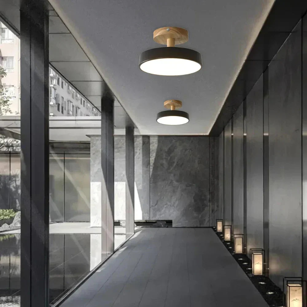 Scandinavian Wood & Metal LED Ceiling Light – view 11 | BROKLEN