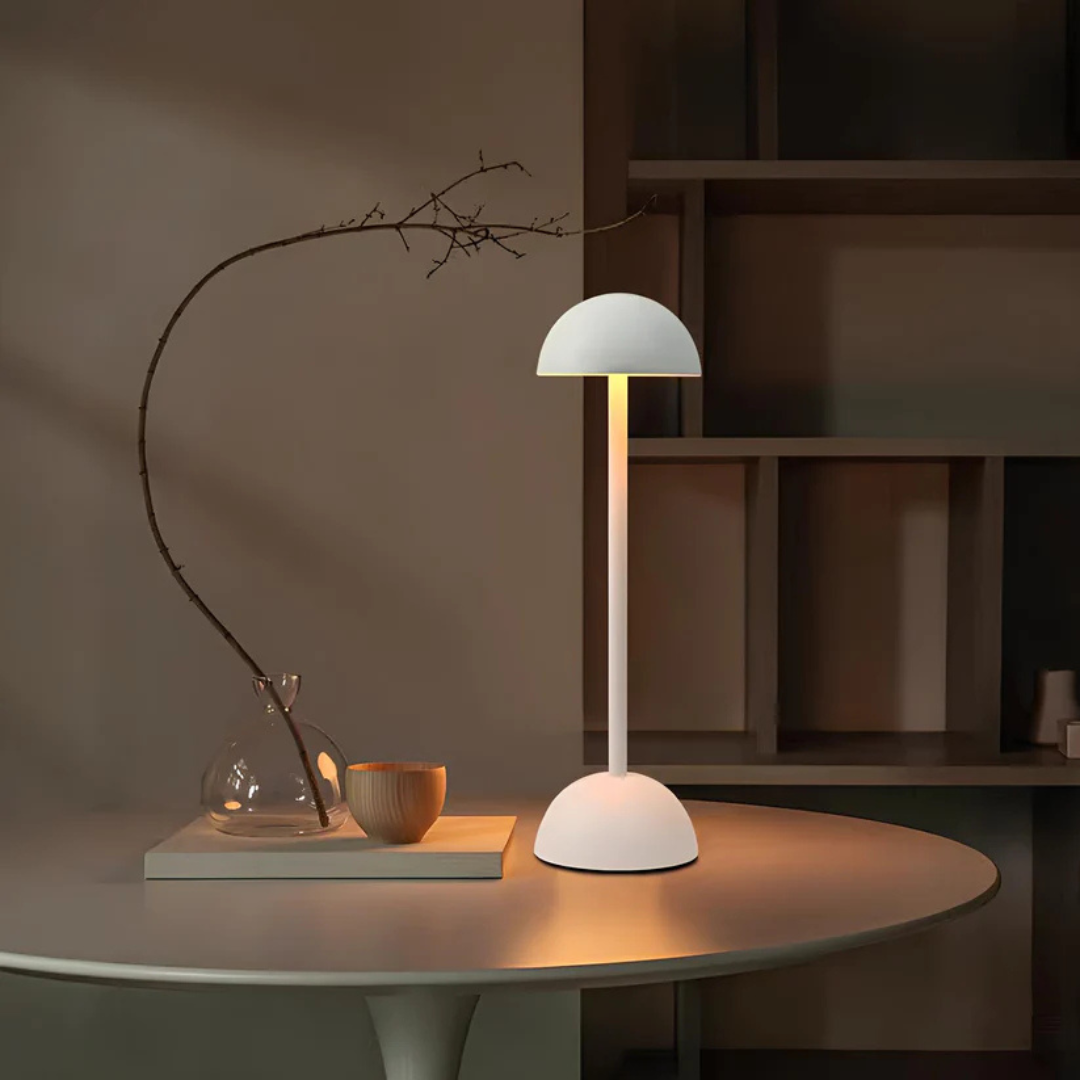 Rechargeable Cordless LED Table Lamp with Dome Shade & Touch Dimmer – view 3 | BROKLEN