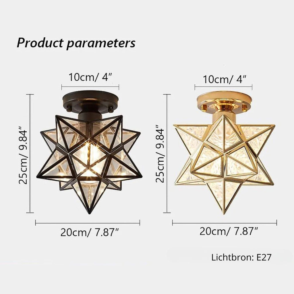 Geometric Star Ceiling Light – E27 – view 12 | BROKLEN